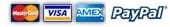 MasterCard | Visa | Amex | PayPal